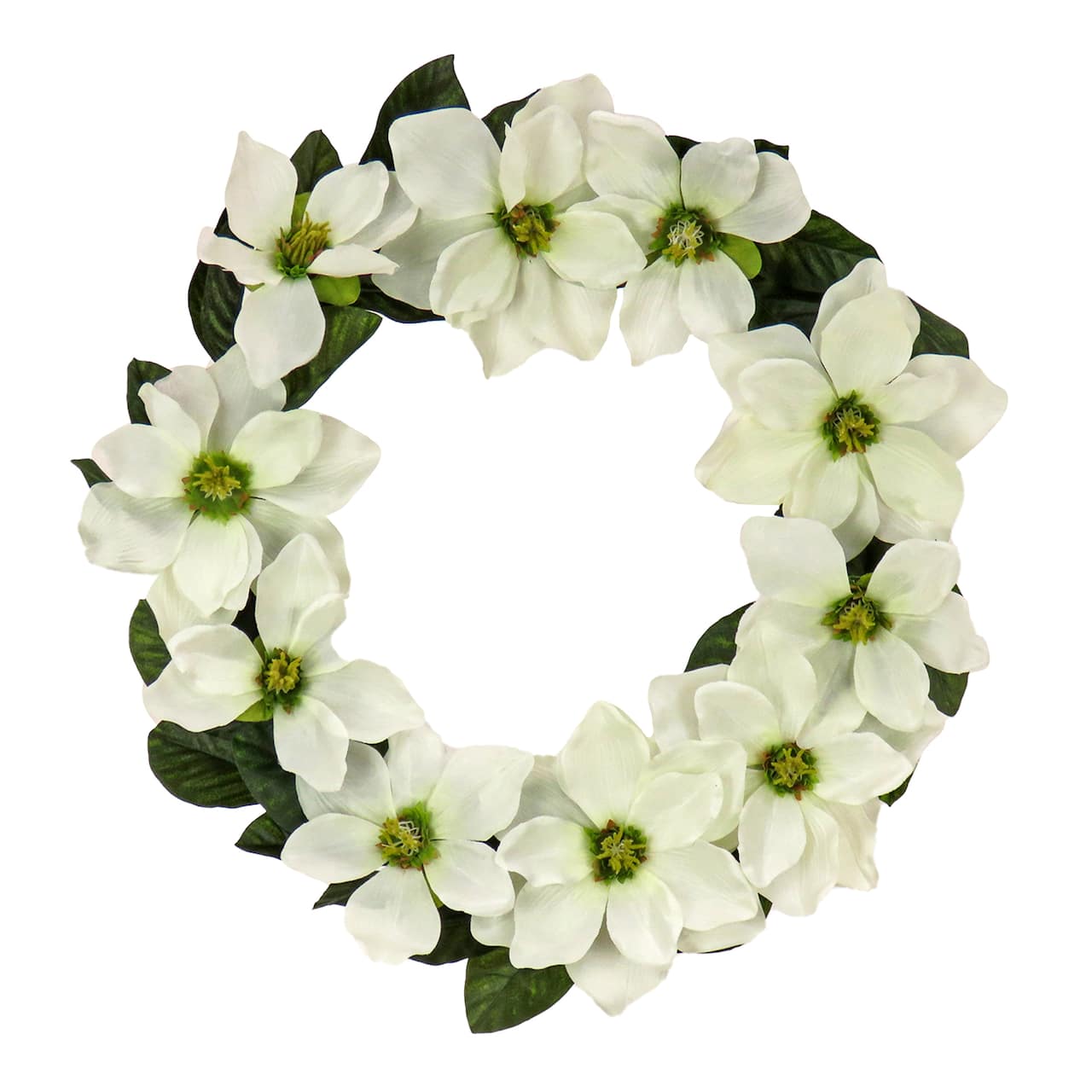 24&#x22; Cream Magnolia Flowers Wreath